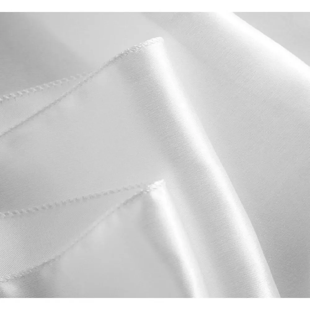10-Pack White Satin Table Runners, 108 x 11” For Wedding Baby Shower Birthday